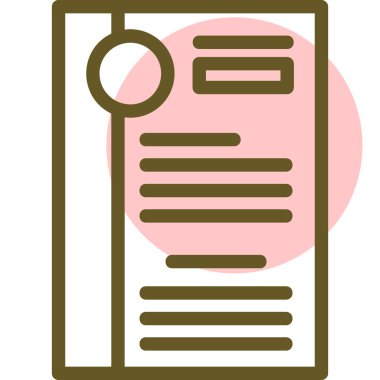 Belge. Web simgesi basit illüstrasyon