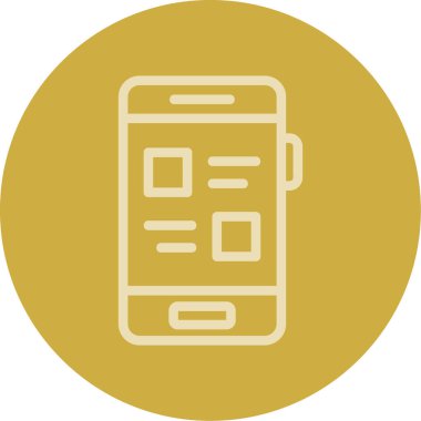 Moda biçimi izole edilmiş arka planda cep telefonu simgesi