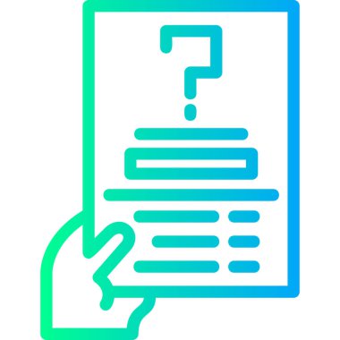 Bir soru işaretinin vektör illüstrasyonu