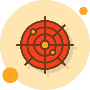 Pusula düz simgesi, vektör, illüstrasyon