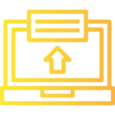 soyut dizüstü bilgisayar simgesi izole edildi