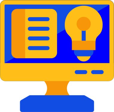 Bir fikrim var. Web simgesi basit illüstrasyon