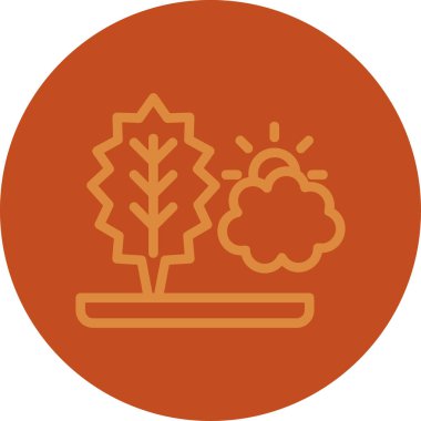 Ağaç simgesinin vektör illüstrasyonu