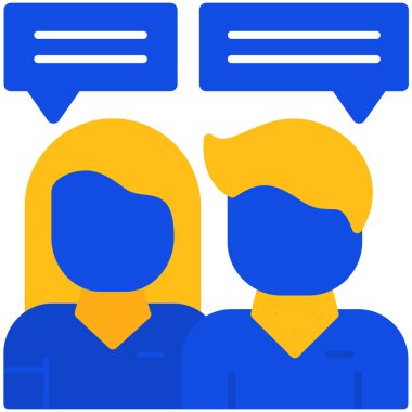 Konuş. Web simgesi basit illüstrasyon