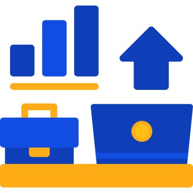 iş finans büyüme simgesi doldurulmuş ana hatlar biçiminde