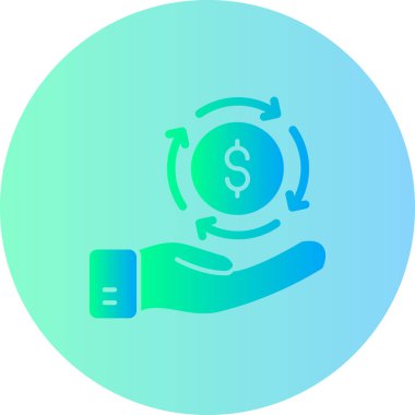 İş ve finans simgesinin vektör illüstrasyonu