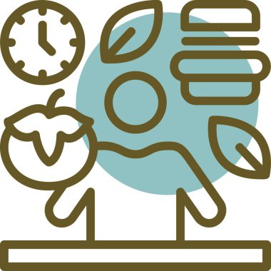 Saat. Web simgesi basit illüstrasyon