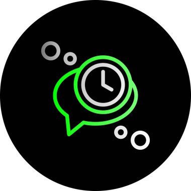 Bir saat simgesinin vektör illüstrasyonu