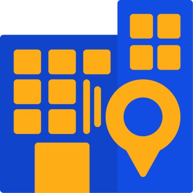 harita simgesi vektör illüstrasyonu