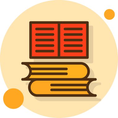 Kitaplar. Web simgesi basit illüstrasyon