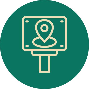 Benzersiz harita noktası vektör simgesi