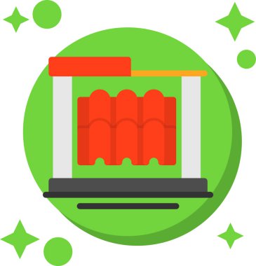 Fabrika Düz Vektör Simgesi