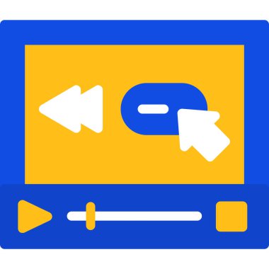 video. Web simgesi basit illüstrasyon