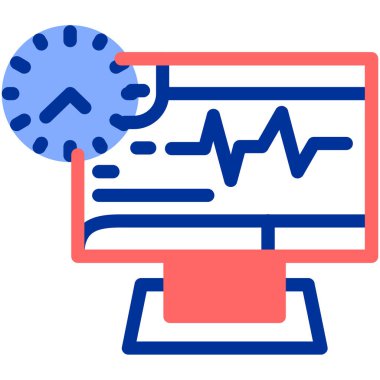 bilgisayar monitörü web simgesi basit illüstrasyon