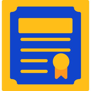 Sertifika. Web simgesi basit illüstrasyon