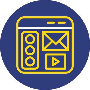 Web tasarım simgesi, vektör illüstrasyonu