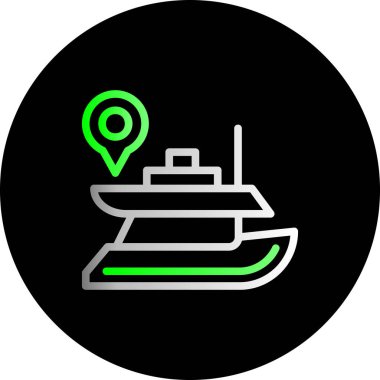 Eşsiz gemi vektör simgesi