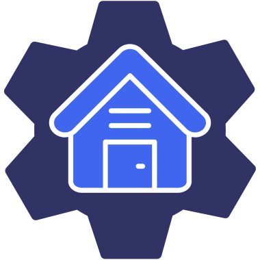 Bir ev simgesinin vektör illüstrasyonu