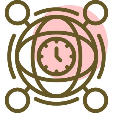 Saat simgesi vektör illüstrasyonu