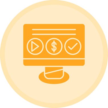 Para için. Web simgesi basit illüstrasyon