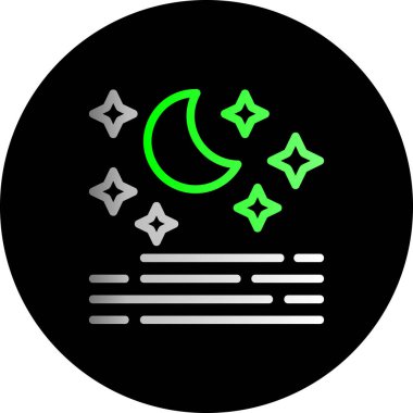 Yıldızlı ay ve ay.