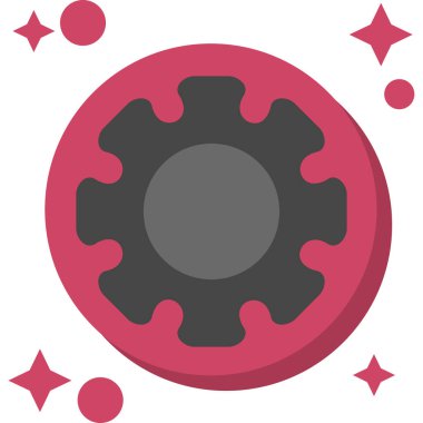 Modern bir dişli simgesinin vektör çizimi