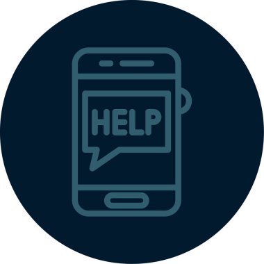 yardım cep telefonu simgesi