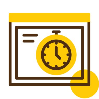 Saat simgesi, vektör illüstrasyonu