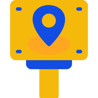 konum haritası simgesi düz biçimli