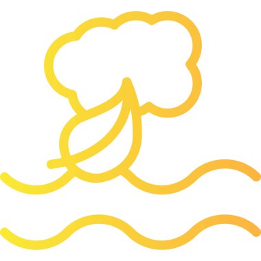 Rüzgar ve rüzgar vektör tasarım simgesine sahip bulut