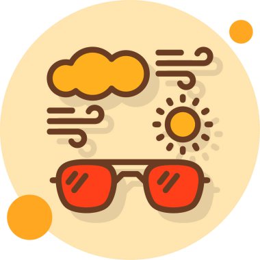 Güneş. Web simgesi basit illüstrasyon