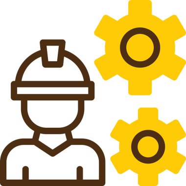 Mühendis. Web simgesi basit illüstrasyon