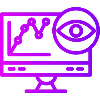 Monitör. Web simgesi basit illüstrasyon