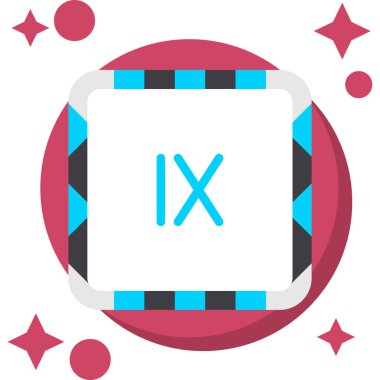 Tek x harfi simgesinin vektör illüstrasyonu