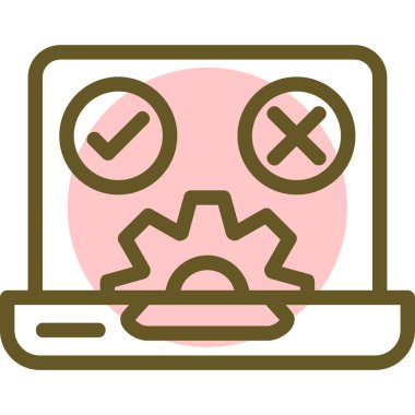 Hata düz simgesi, vektör illüstrasyonu