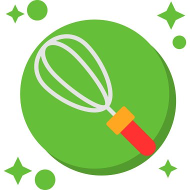 Yeşil bir balon ve kurdelenin vektör çizimi