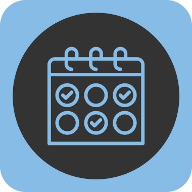 Takvim simgesi soyut arkaplanda izole edildi