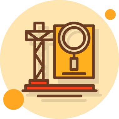 Bina. Web simgesi basit illüstrasyon