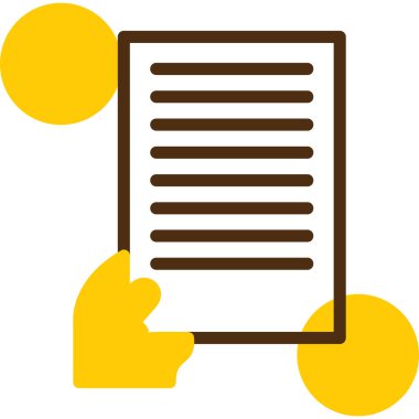 Web ve mobil uygulaması tasarım, belge logo kavramı için beyaz arka plan üzerinde izole belge simge vektör