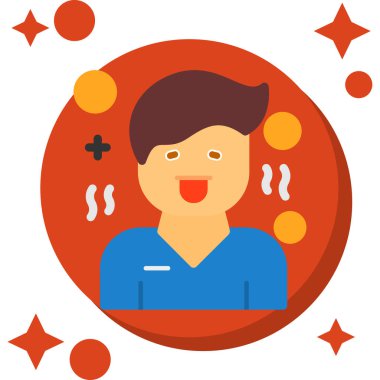 Tıbbi ikon vektör illüstrasyon tasarımı olan adam