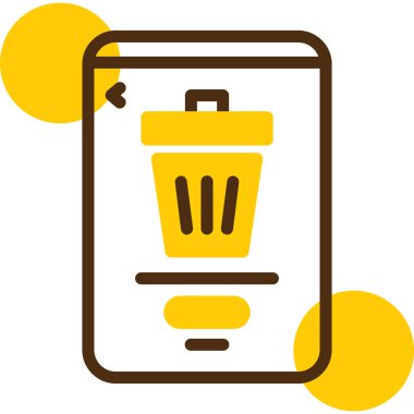 Çöp kutusu simgesi vektör illüstrasyonu