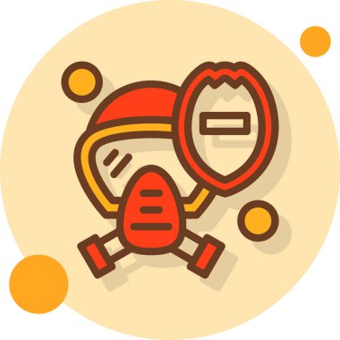 Boks eldiveni simgesi, vektör illüstrasyonu