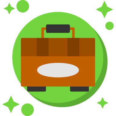 bavul seyahat tatil simgesi düz stil