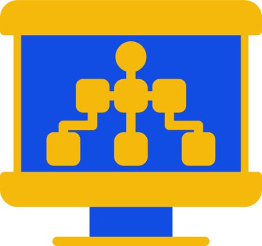 iş yönetimi düz ikon vektör illüstrasyonu