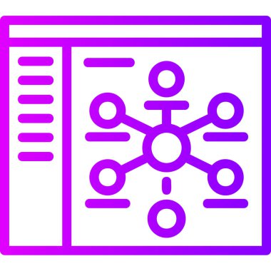 şebeke. Web simgesi basit illüstrasyon