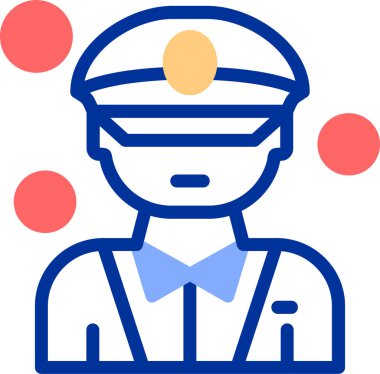 İşçi. Web simgesi basit illüstrasyon