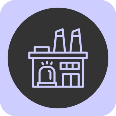 Bina. Web simgesi basit illüstrasyon