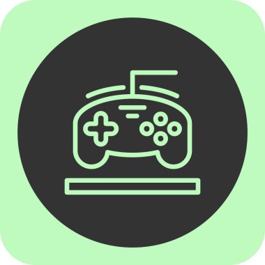 oyun konsolu simgesi, vektör illüstrasyonu