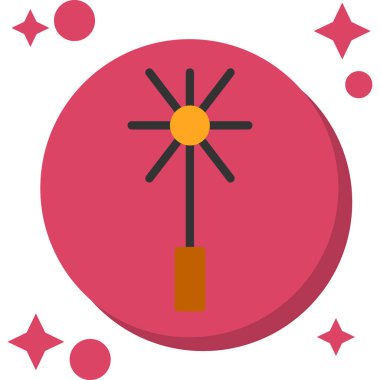 Havai fişekler. Vektör çizimi. Basit simge