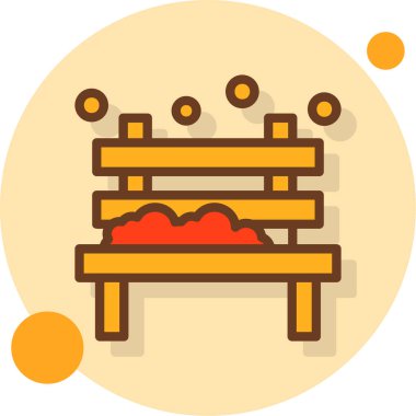 yiyecek yassı simgesi, vektör illüstrasyonu